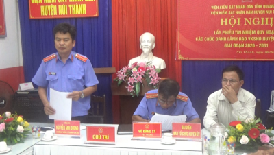 Hội nghị lấy phiếu tín nhiệm quy hoạch các chức danh lãnh đạo VKSND huyện Núi Thành, giai đoạn 2026-2031