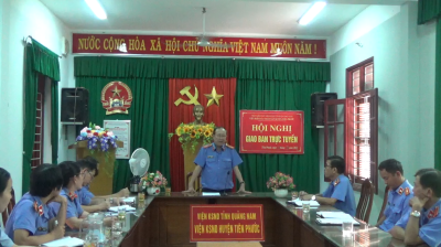 Viện trưởng VKSND tỉnh Quảng Nam làm việc với VKSND huyện Tiên Phước