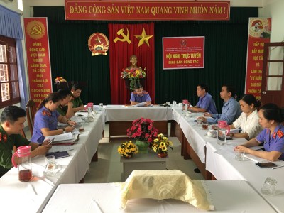 Liên ngành tố tụng Viện kiểm sát, Tòa án và Cơ quan Cảnh sát điều tra Công an huyện Phú Ninh họp bàn giải quyết án hình sự