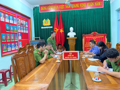VKSND huyện Tây Giang tiến hành trực tiếp kiểm sát việc thi hành án hình sự tại Cơ quan Thi hành án hình sự – Công an huyện Tây Giang