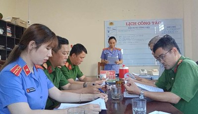 VKSND thành phố Tam Kỳ phối hợp với UBMTTQVN thành phố Tam Kỳ trực tiếp kiểm sát việc tạm giữ, tạm giam và thi hành án phạt tù tại Nhà tạm giữ Công an thành phố Tam Kỳ
