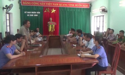 VKSND huyện Phú Ninh kiểm sát việc cưỡng chế thì hành án dân sự  của Chi cục Thi hành án dân sự huyện