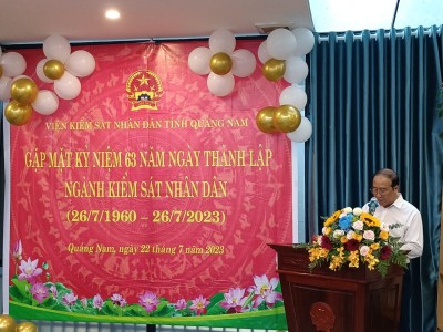 Gặp mặt nguyên lãnh đạo đã nghỉ hưu qua các thời kỳ nhân kỷ niệm 63 năm ngày thành lập ngành Kiểm sát nhân dân (26/7/1960-26/7/2023)