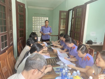 Trực tiếp kiểm sát thi hành án dân sự năm 2023 tại Chi cục Thi hành án dân sự thị xã Điện Bàn