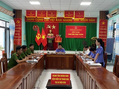 Liên ngành các cơ quan tố tụng thị xã Điện Bàn tổ chức họp giải quyết các vụ án hình sự