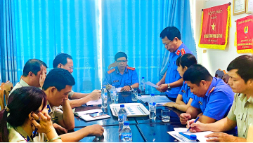VKSND thành phố Tam Kỳ tiến hành trực tiếp kiểm sát công tác thi hành án dân sự năm 2023 tại Chi cục thi hành án dân sự thành phố Tam Kỳ