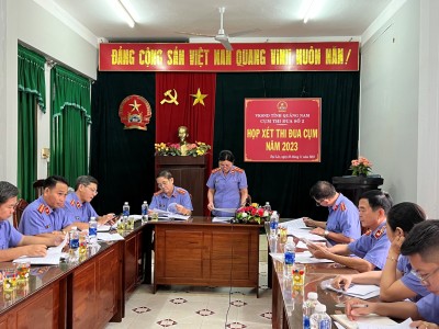 Cụm thi đua số 2 VKSND tỉnh Quảng Nam bình xét, suy tôn các đơn vị xuất sắc năm 2023