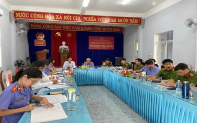 VKSND HUYỆN THĂNG BÌNH TỔ CHỨC HỌP LIÊN NGÀNH TỐ TỤNG 02 CẤP GIẢI QUYẾT VỤ ÁN HÌNH SỰ