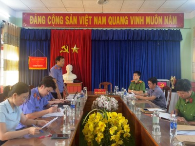 VKSND TX Điện Bàn tiến hành trực tiếp kiểm sát công tác thi hành án hình sự và công tác tiếp nhận, xử lý nguồn tin về tội phạm tại Ủy ban nhân dân; Công an 10 xã, phường trên địa bàn thị xã