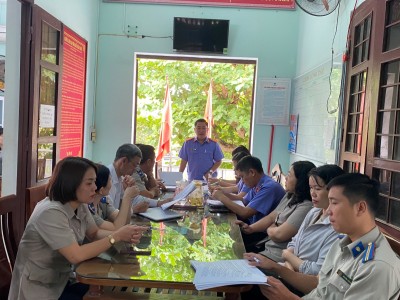 VKSND thị xã Điện Bàn phúc tra việc thực hiện Kiến nghị trong công tác thi hành án dân sự năm 2023 tại Chi cục Thi hành án dân sự thị xã Điện Bàn