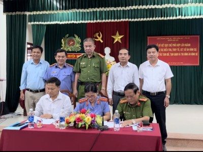 Liên ngành tố tụng huyện Đại Lộc ký kết Quy chế phối hợp trong công tác điều tra, truy tố, xét xử án hình sự; trong công tác tạm giữ, tạm giam và thi hành án hình sự