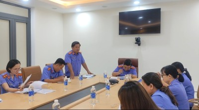 VIỆN KIỂM SÁT NHÂN DÂN HUYỆN QUẾ SƠN TỔ CHỨC HỘI NGHỊ SƠ KẾT CÔNG TÁC 06 THÁNG ĐẦU NĂM 2024