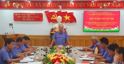 Tổ chức Hội nghị rút kinh nghiệm chuyên đề: “Án trả hồ sơ điều tra bổ sung giữa các cơ quan tiến hành tố tụng cấp tỉnh Quảng Nam trong năm 2023”