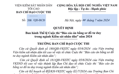 Thể lệ Cuộc thi "Báo cáo án bằng sơ đồ tư duy trong Ngành kiểm sát nhân dân" năm 2024