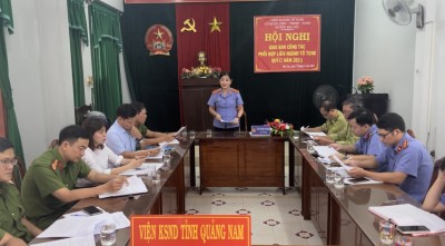 Liên ngành tố tụng huyện Đại Lộc tổ chức Hội nghị giao ban công tác phối hợp liên ngành quý II năm 2024