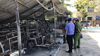 Viện KSND thành phố Hội An tham gia kiểm sát khám nghiệm  hiện trường vụ cháy xe điện