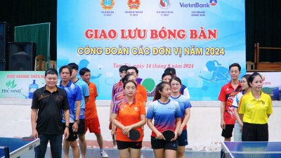 Giải bóng bàn giao hữu giữa Công đoàn các đơn vị năm 2024