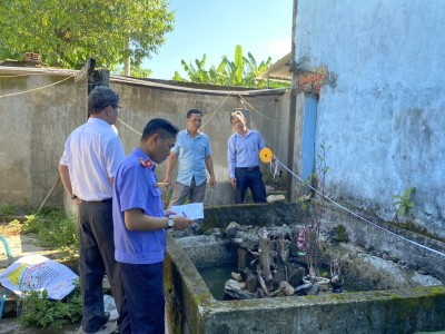 VKSND huyện Phước Sơn tham gia xem xét,  thẩm định tại chỗ trong vụ án dân sự