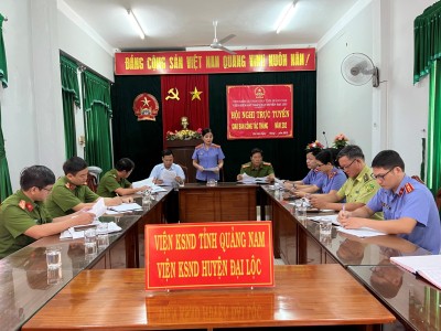 Liên ngành tố tụng huyện Đại Lộc tổ chức  Hội nghị giao ban công tác phối hợp liên ngành quý III năm 2024