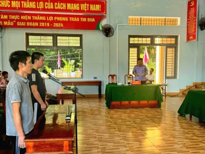 Viện kiểm sát nhân dân huyện Tiên Phước và Toà án nhân dân huyện Tiên Phước phối hợp tổ chức xét xử lưu động phiên toà hình sự