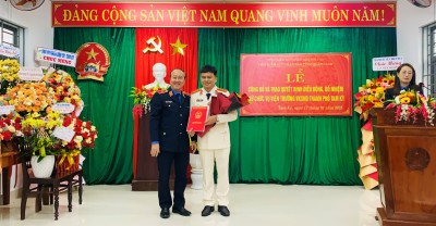 VKSND TỈNH QUẢNG NAM CÔNG BỐ VÀ TRAO QUYẾT ĐỊNH ĐIỀU ĐỘNG, BỔ NHIỆM VIỆN TRƯỞNG VKSND THÀNH PHỐ TAM KỲ