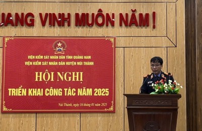 VIỆN KIỂM SÁT NHÂN DÂN HUYỆN NÚI THÀNH TỔ CHỨC HỘI NGHỊ TRIỂN KHAI CÔNG TÁC NĂM 2025