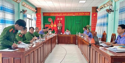 CÁC CƠ QUAN TỐ TỤNG THỊ XÃ ĐIỆN BÀN HỌP GIẢI QUYẾT NGUỒN TIN VÀ ÁN HÌNH SỰ
