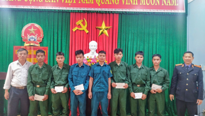 Viện kiểm sát nhân dân huyện Nam Trà My đón tiếp công dân nhập ngũ