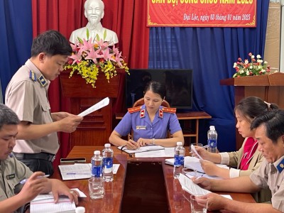 Viện kiểm sát nhân dân huyện Đại Lộc phúc tra việc thực hiện Kết luận trực tiếp kiểm sát số 01/KL-VKS-KSTHADS ngày 15/7/2024