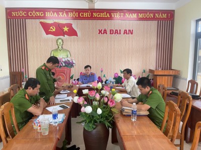 VKSND huyện Đại Lộc tiến hành trực tiếp kiểm sát việc tiếp nhận, giải quyết nguồn tin về tội phạm tại các Công an các xã trên địa bàn huyện