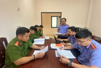 Kiểm sát trực tiếp Cơ quan Thi hành án treo tại UBND xã Trà Kót
