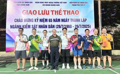 Giao lưu thể thao chào mừng kỷ niệm 65 năm ngày thành lập ngành Kiểm sát nhân dân (26/7/1960 - 26/7/2025)