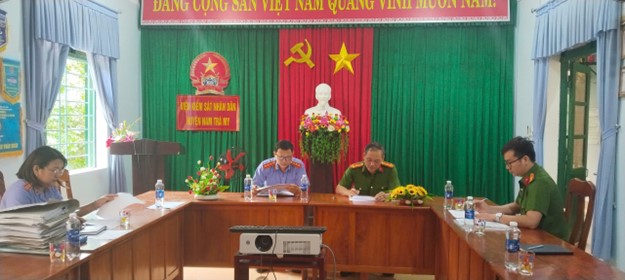 PC01 làm việc với VKSND huyện Nam Trà My